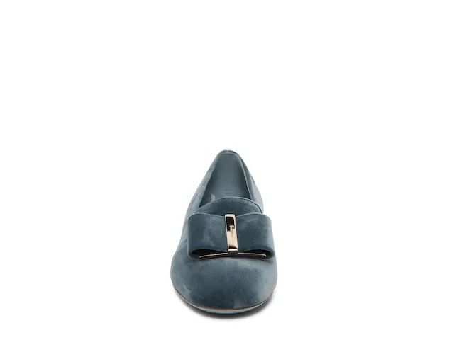 SALVATORE FERRAGAMO Sarno Women's 725068 Steel Blue Flats Size 5 D MSRP $695