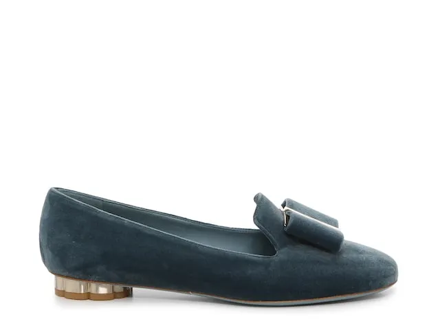 SALVATORE FERRAGAMO Sarno Women's 725068 Steel Blue Flats Size 5 D MSRP $695