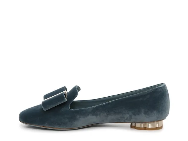SALVATORE FERRAGAMO Sarno Women's 725068 Steel Blue Flats Size 5 D MSRP $695