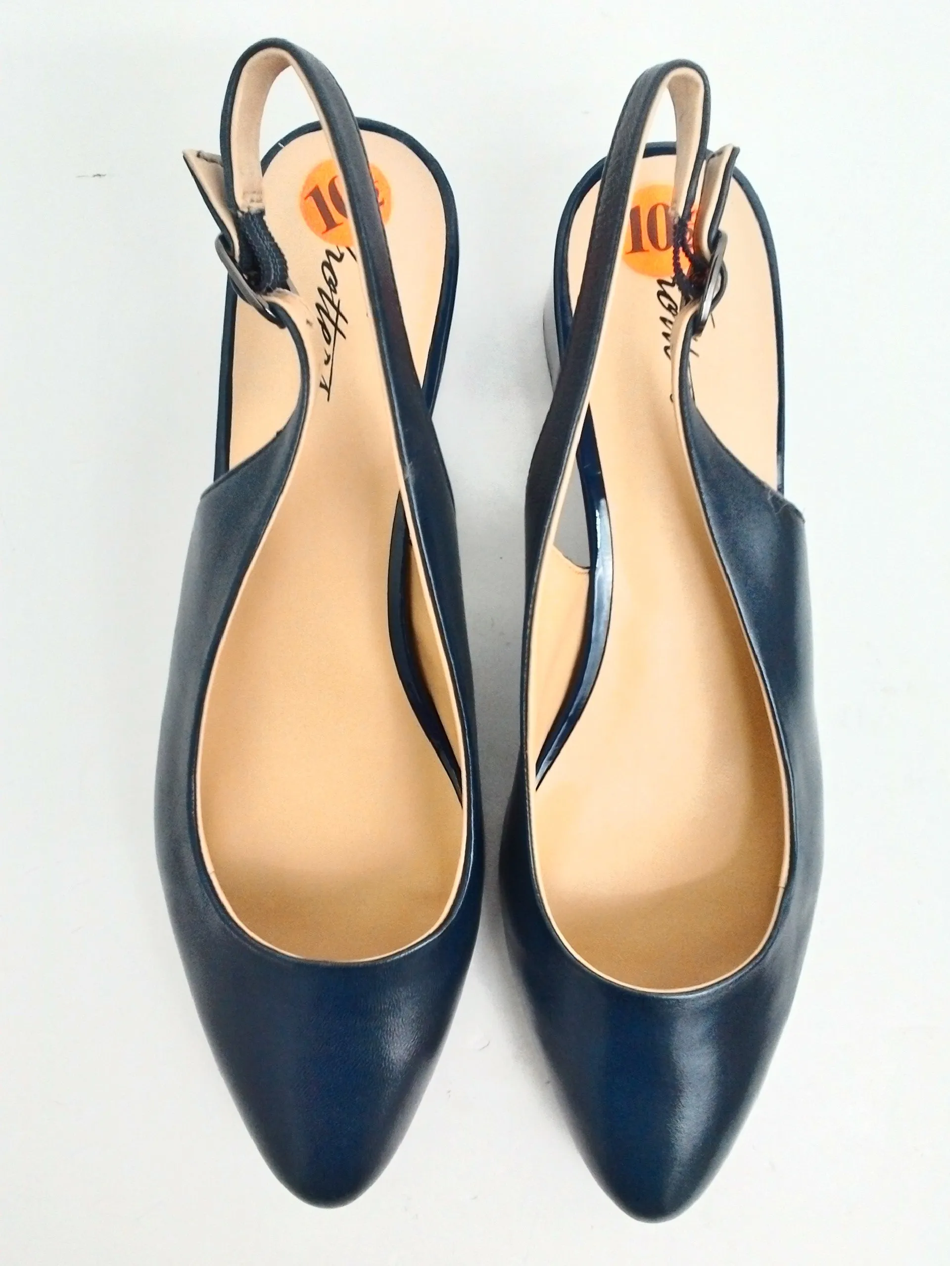 Trotters Women's Kay Navy Blue Heels Size 10.5 M