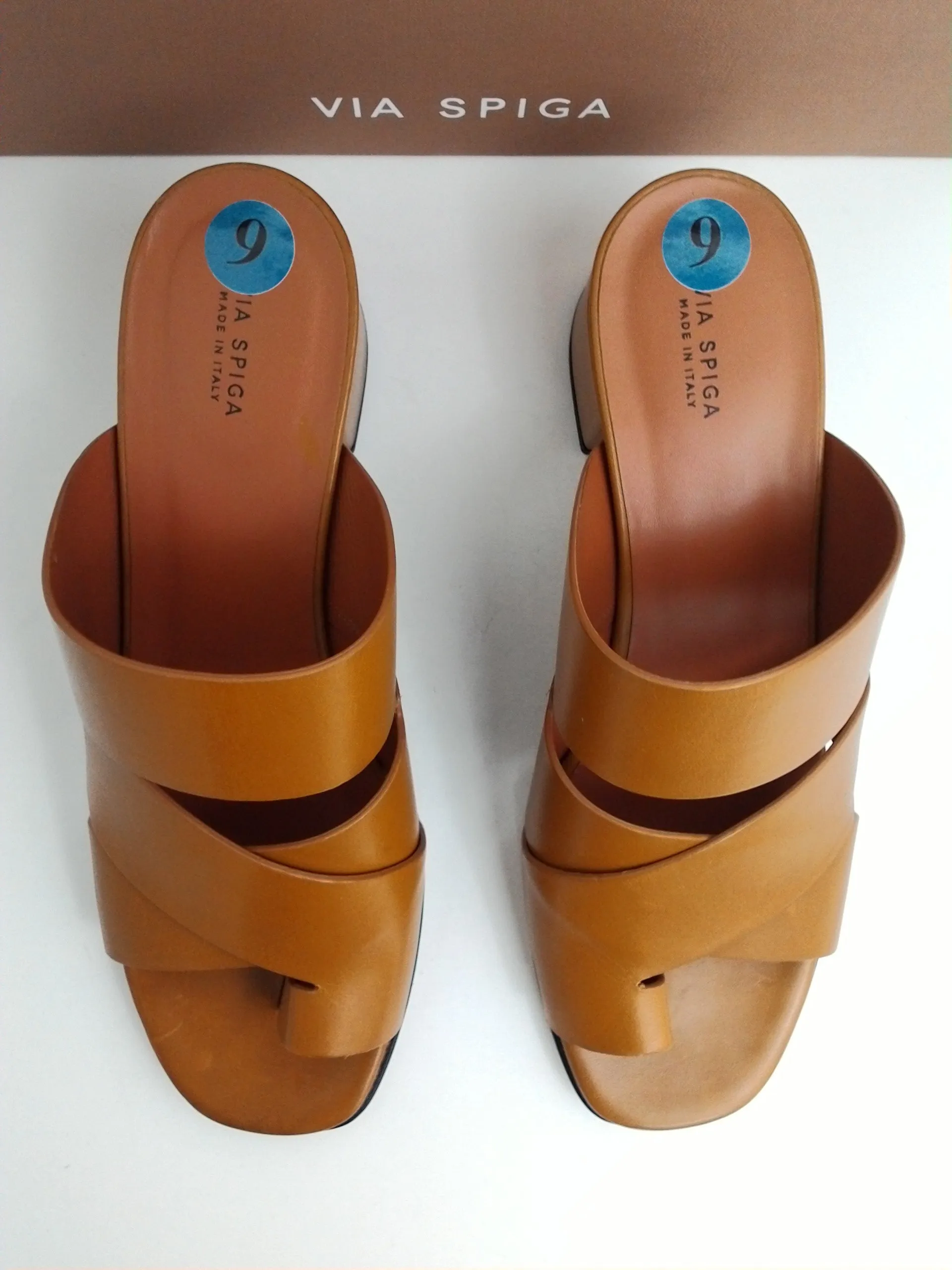 Via Spiga Women's Designer Shoes V-Fae Tan Leather 9