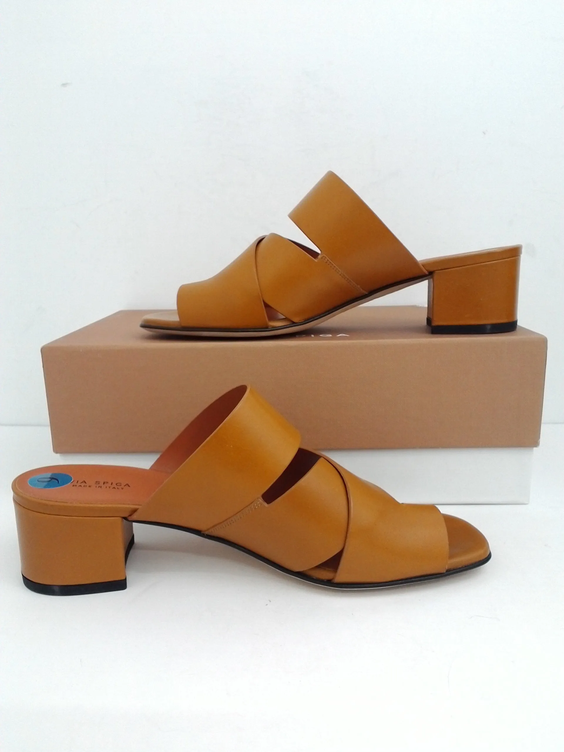 Via Spiga Women's Designer Shoes V-Fae Tan Leather 9