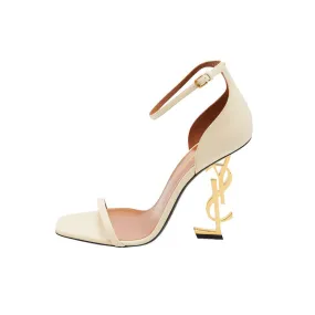 Yves Saint Laurent Cream Leather Opyum Sandals