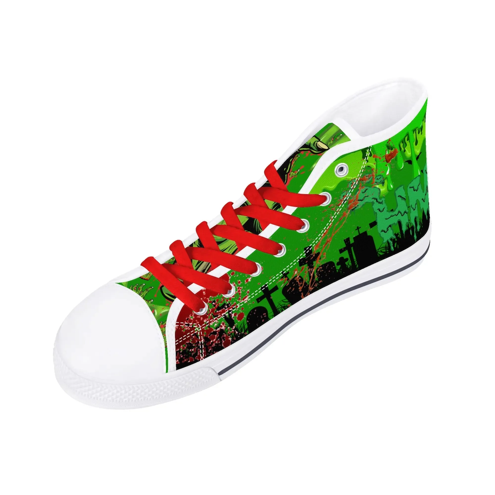 Zombified Womens High Top Canvas Shoes