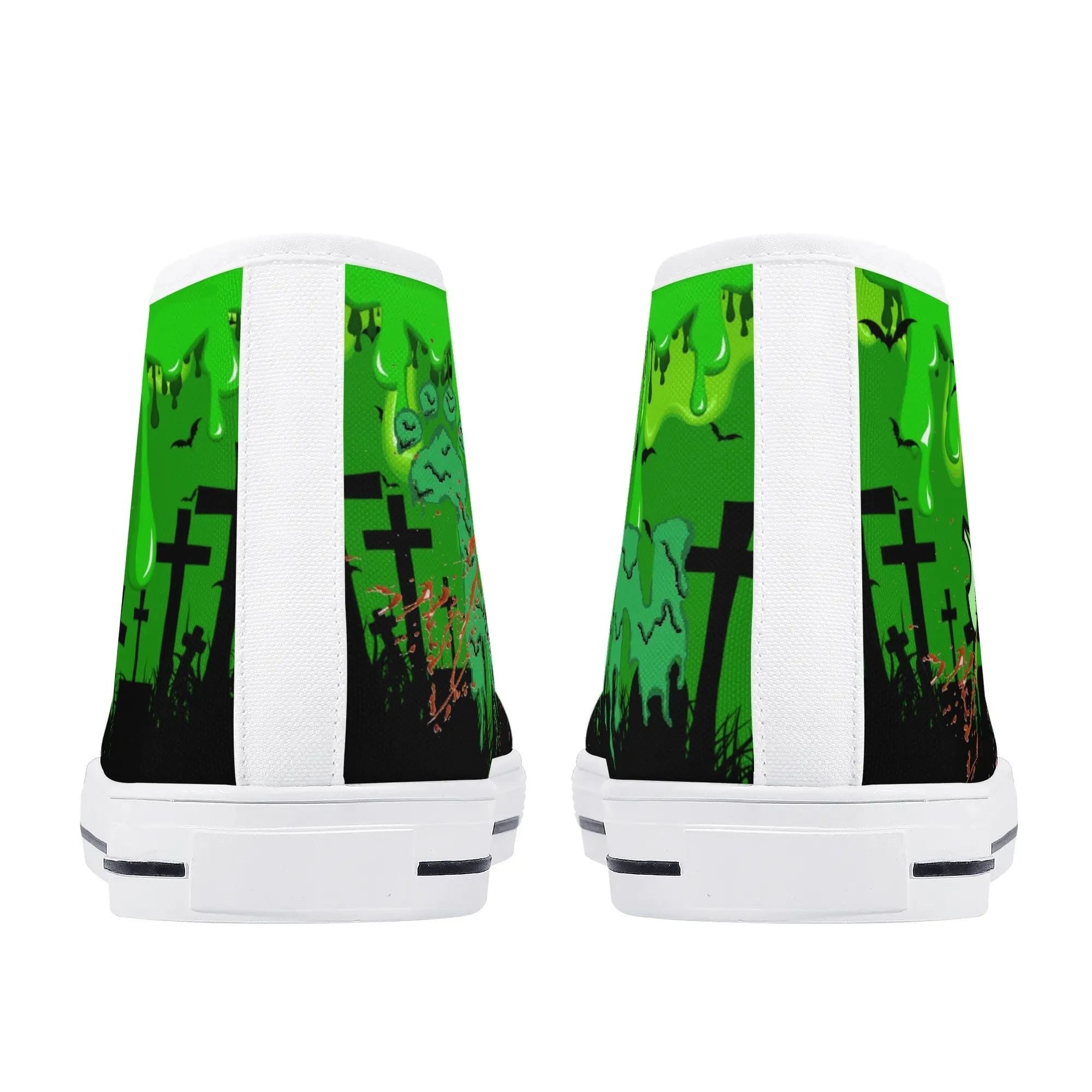 Zombified Womens High Top Canvas Shoes