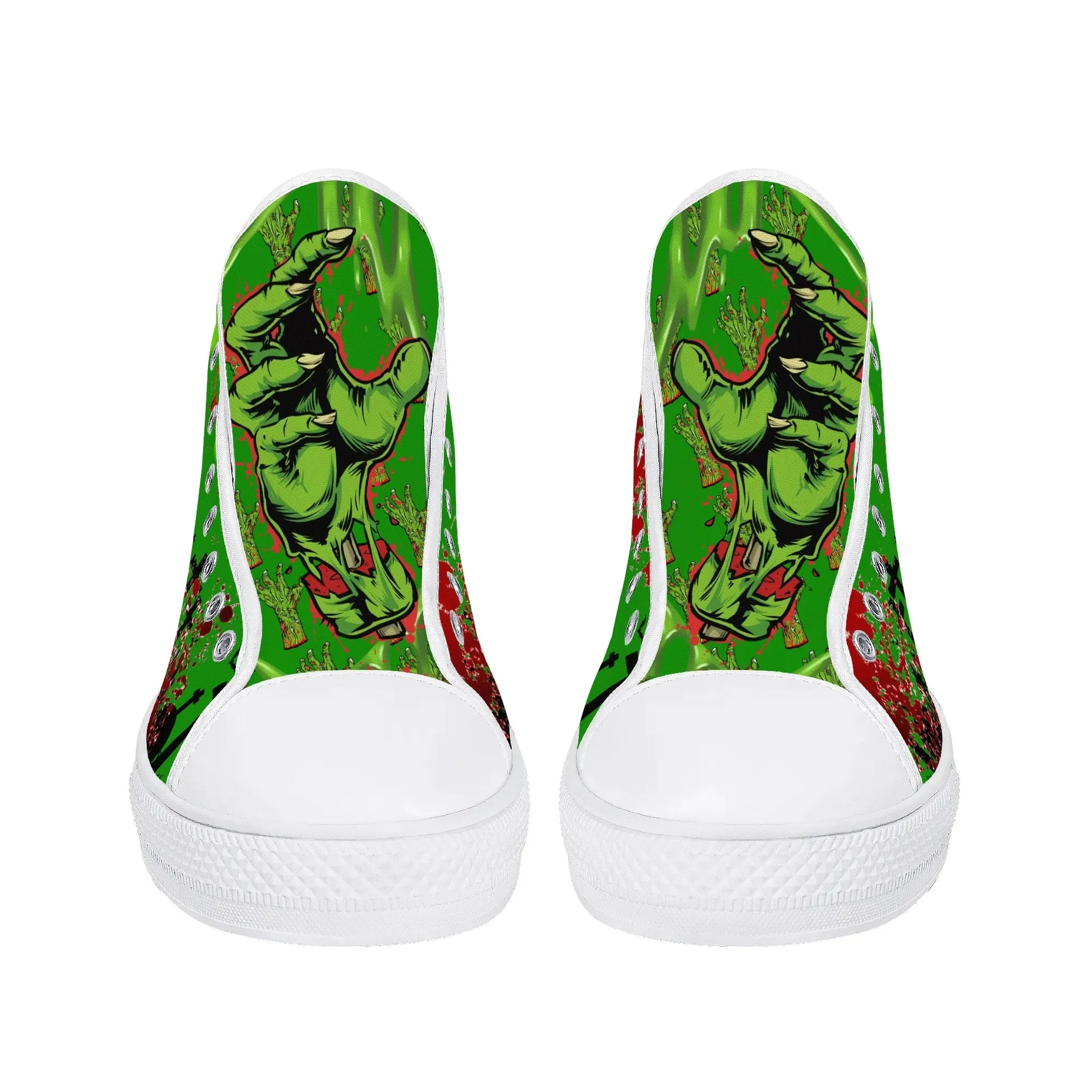 Zombified Womens High Top Canvas Shoes