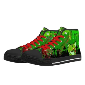 Zombified Womens High Top Canvas Shoes
