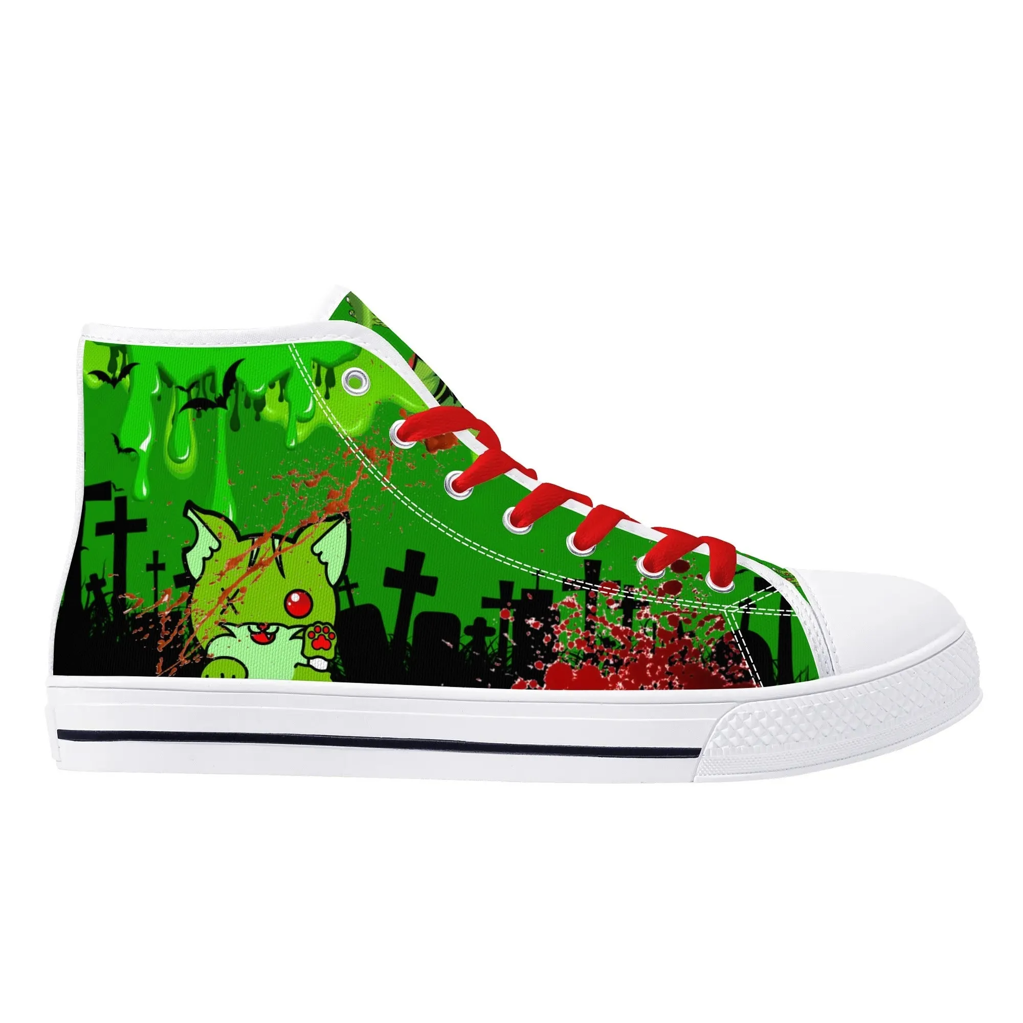 Zombified Womens High Top Canvas Shoes