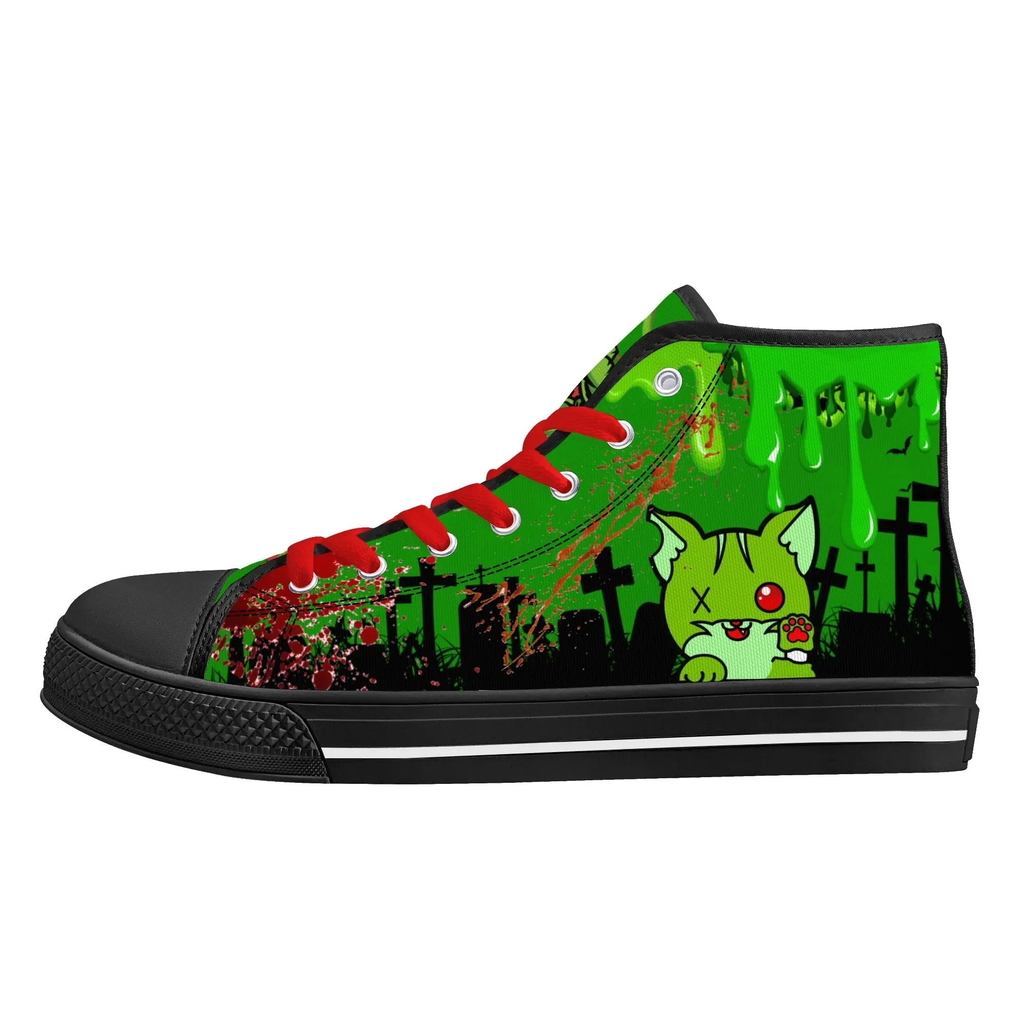 Zombified Womens High Top Canvas Shoes