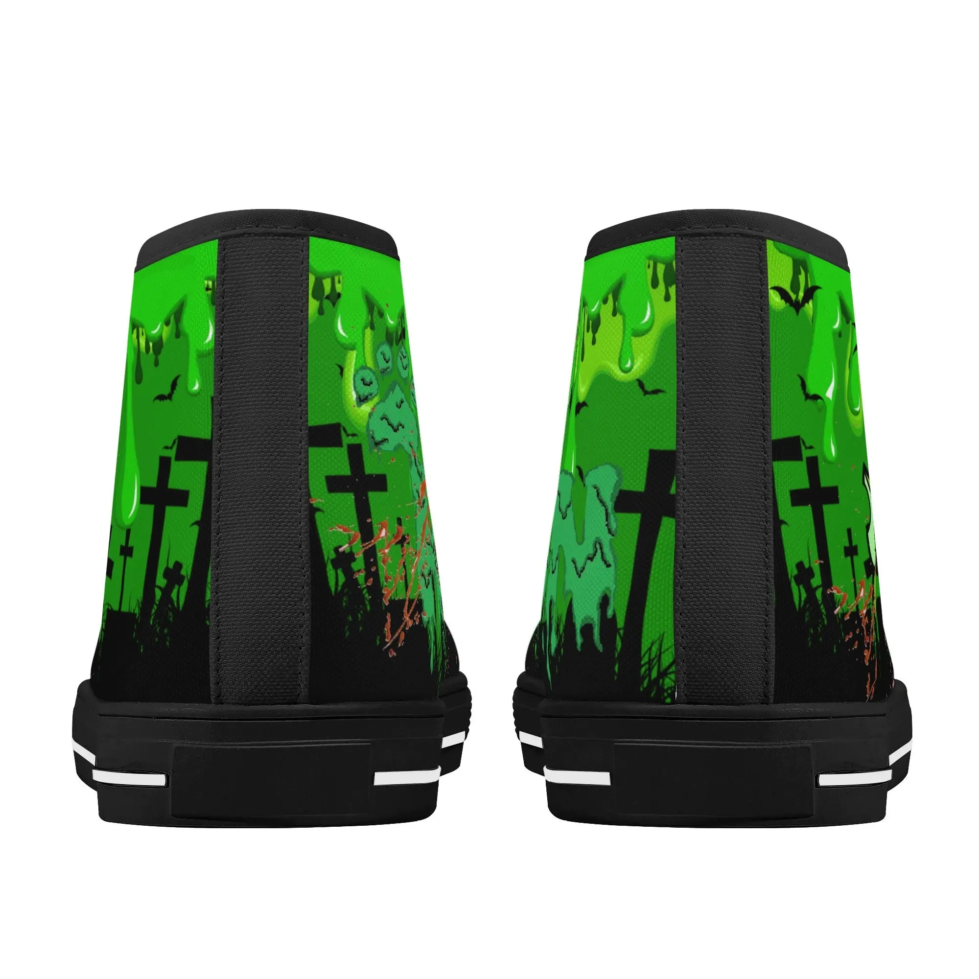 Zombified Womens High Top Canvas Shoes