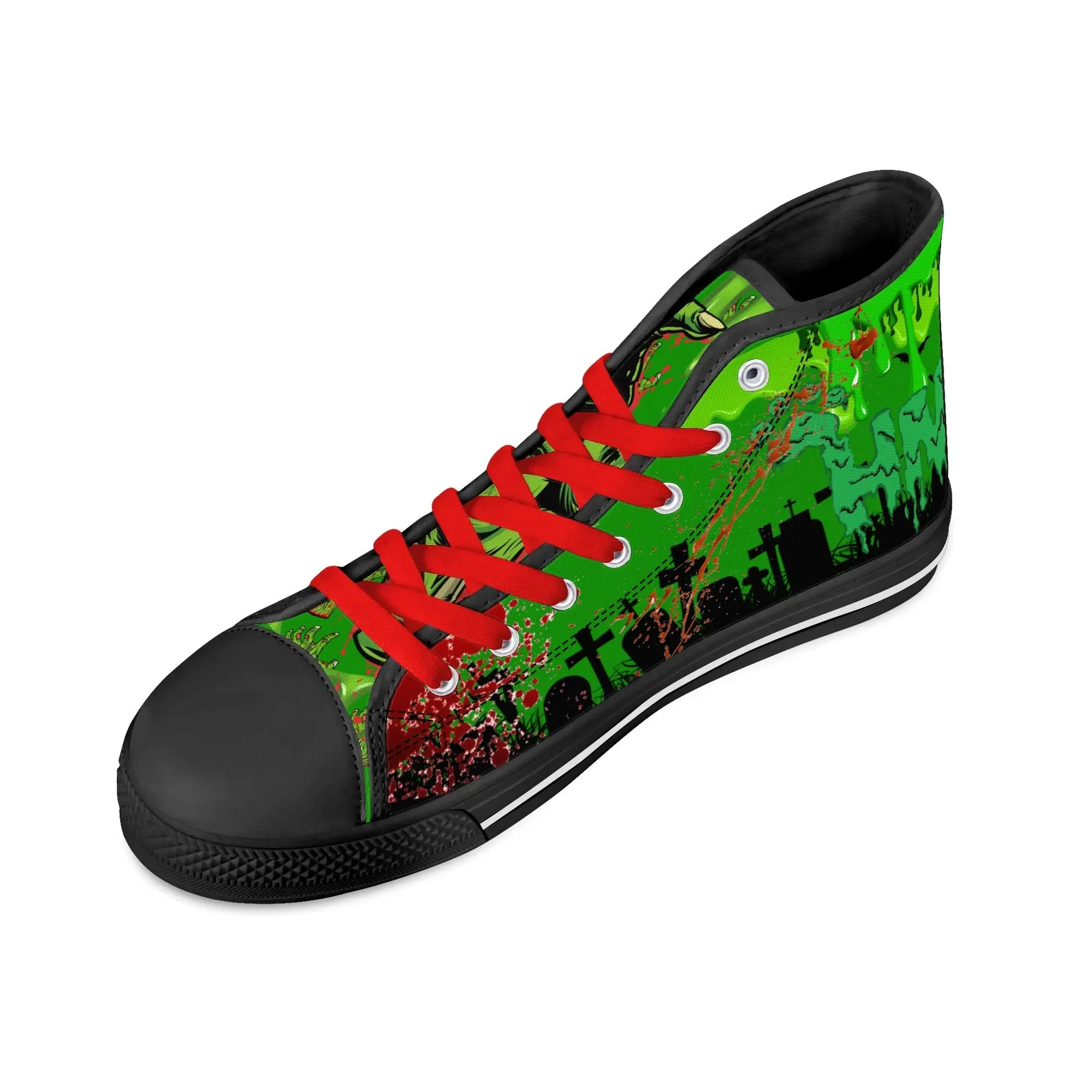 Zombified Womens High Top Canvas Shoes